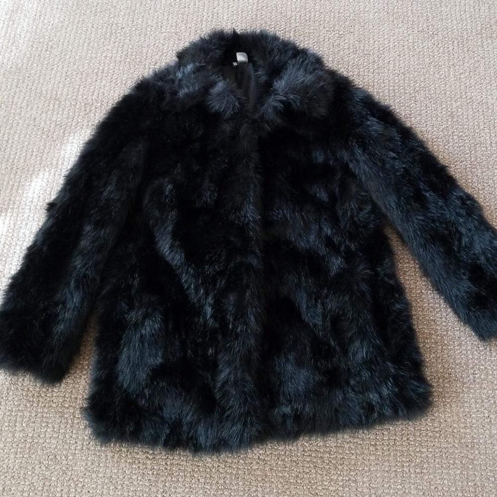 Faux fur coat size 8